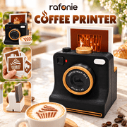 Coffee Art, 3D Printed Latte Art Camera with Stencil Cards, One-Click Manual Coffee Printer Tool for Cappuccino and Latte