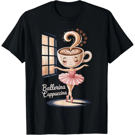 Coffee Ballet Meme Art Italian Humor Fusion Mashup Playful unisex T ...