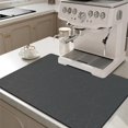 thumbnail image 1 of Coffee Bar Accessories - Under Coffee Maker Mat, Cafe Tray Pad, Rubber Mats, Absorbent Pad, Under Appliance Mats, Dish Drying Mat for Kitchen Counter, Dish Drying Pad, 23"x15", Dark Gray, 1 of 8