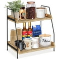 thumbnail image 1 of Coffee Bar Accessories and Organizer Countertop, 2-Tier Kitchen Racks and Shelves, Brown, 1 of 7