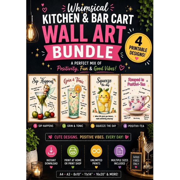 Coffee Bar Bundle Wall Art Print