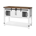 thumbnail image 1 of Coffee Bar Cabinet, 47.3" Farmhouse Coffee Station w/ Barn Doors & 4 Tier Storage, 1 of 9
