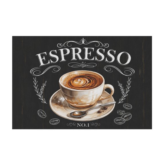 Coffee Bar Decor Canvas Wall Art for Coffee Station Dining Room Kitchen Home Office 12*18in