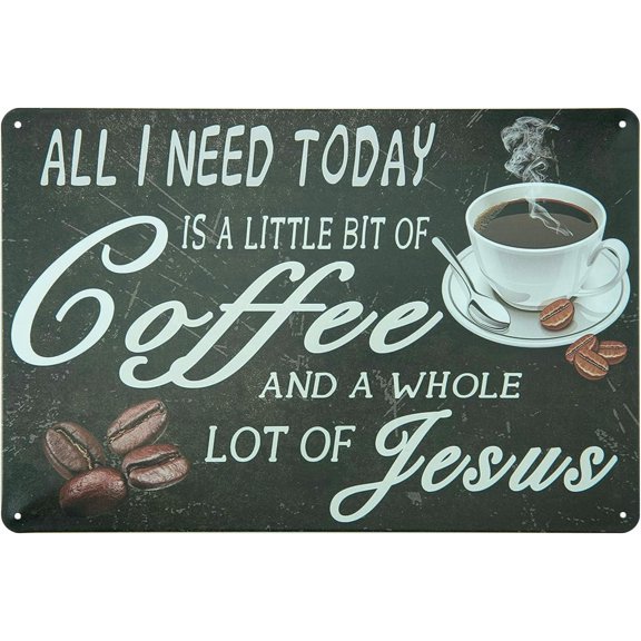 Coffee Bar Decor Sign Coffee Menu Wall Decor Coffee Metal Tin Signs For Coffee Bar Kitchen Home (ALL I Need)