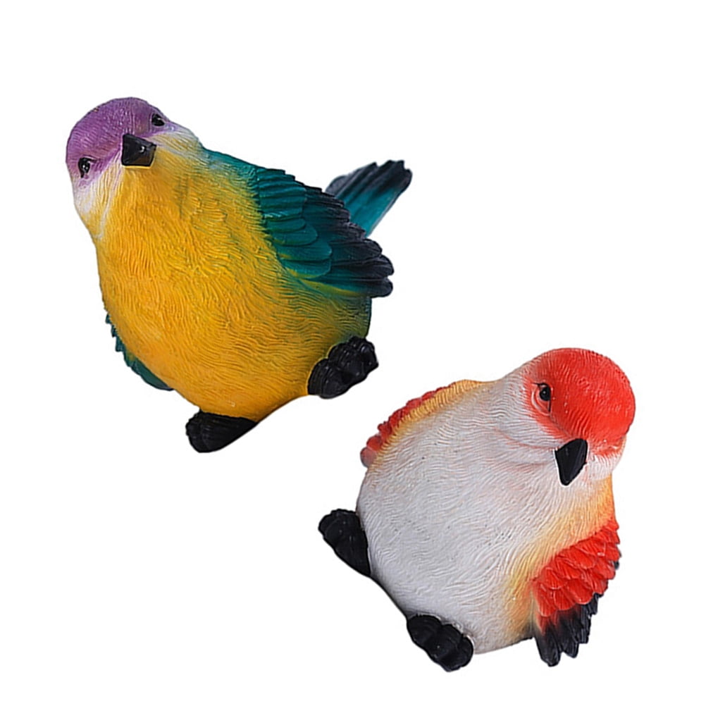 Coffee Bar Decorations Mini Bird Figure Small Figurine Glass Sculpture