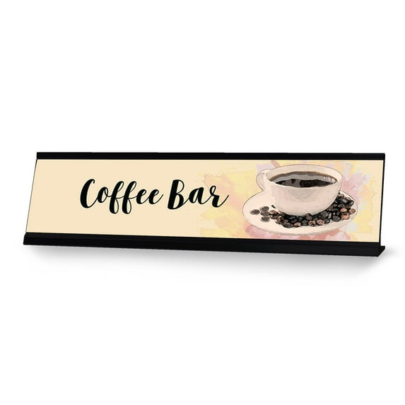 Coffee Bar, Designer Series Desk Sign Nameplate (2 x 8")