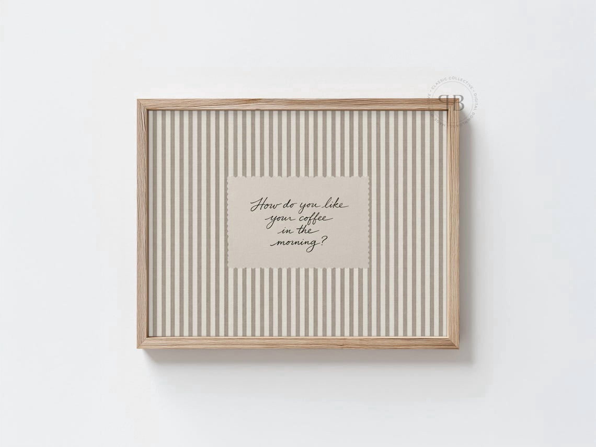 Coffee Bar Farmhouse Kitchen Quote Neutral French Country Aesthetic ...