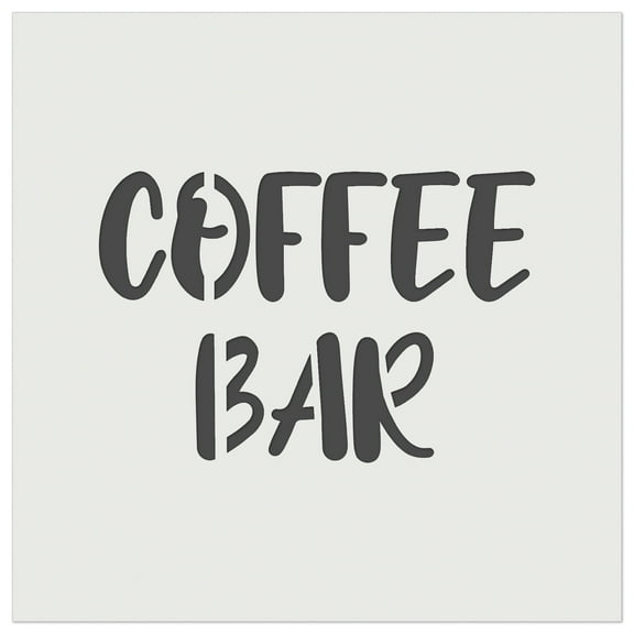 Coffee Bar Fun Sign DIY Cookie Wall Craft Stencil - 3.5 Inch
