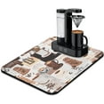 thumbnail image 1 of Coffee Bar Mat Accessories for Countertop Absorbent Hide Stain Rubber Backed Dish Drying Mats for Kitchen Counter Draining Pad Decor Gift Fit Under Coffee Maker Coffee Pot Espresso Machine (24x18in), 1 of 6