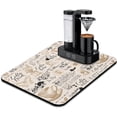 thumbnail image 1 of Coffee Bar Mat Accessories for Countertop Pioneer Flower Absorbent Hide Stain Rubber Backed Dish Drying Mats for Kitchen Counter Draining Pad Decor Gift Fit Under Coffee Maker (18x24in), 1 of 5