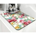 thumbnail image 1 of Coffee Bar Mat Accessories for Countertop Pioneer Flower Absorbent Hide Stain Rubber Backed Dish Drying Mats for Kitchen Counter Draining Pad Decor Gift Fit Under Coffee Maker (20x12in), 1 of 6