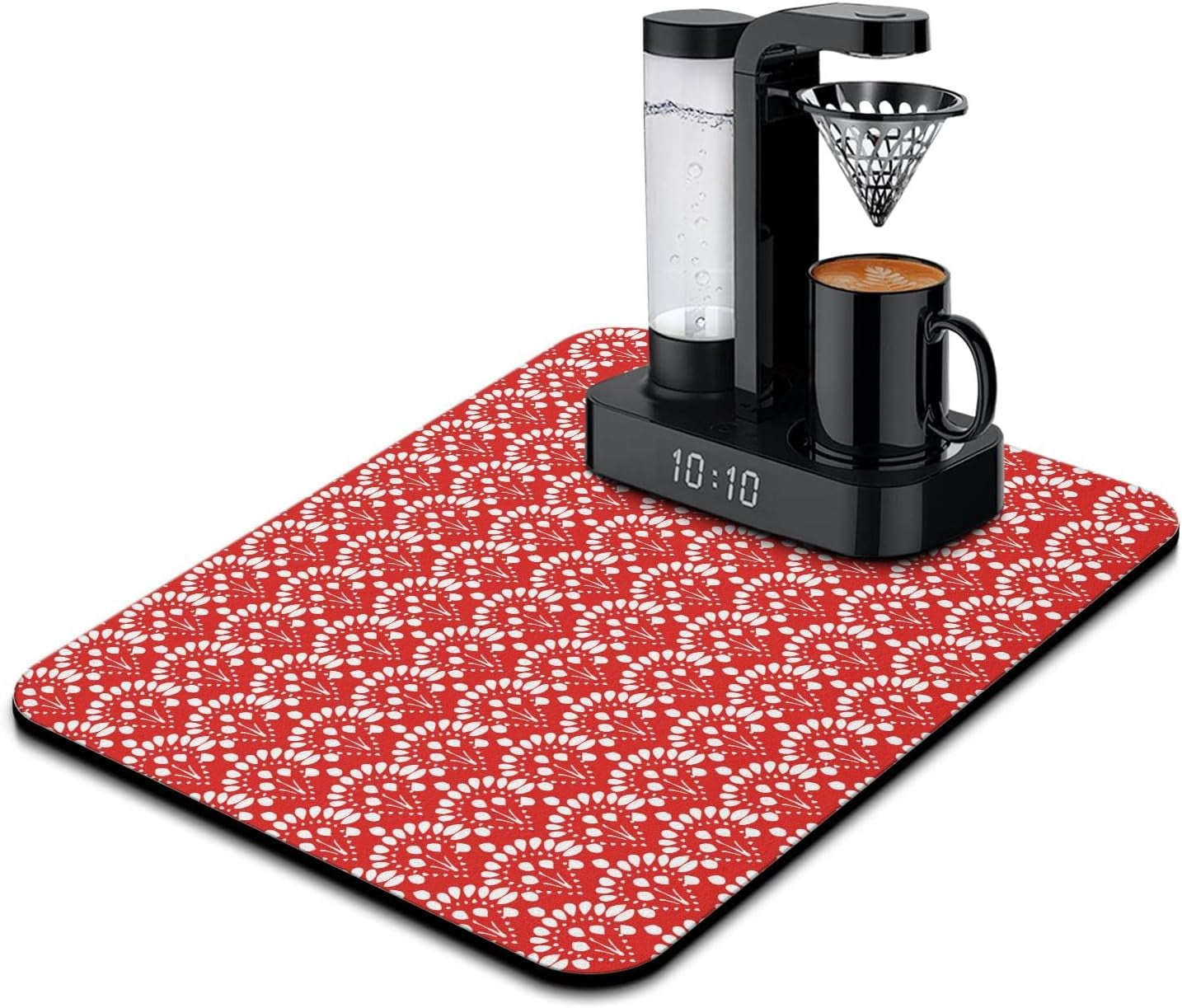 Coffee Bar Mat Accessories for Countertop Super Absorbent Anti-Slip Silicone Dish Drying Mats for Kitchen Counter Draining Pad Decor Gift Fit Coffee Maker Coffee Pot Espresso Machine 24inx18in