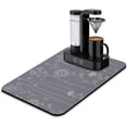 thumbnail image 1 of Coffee Bar Mat Accessories for Countertop Super Absorbent Anti-Slip Silicone Flower Dish Drying Mats for Kitchen Counter Draining Pad Decor Gift Fit Coffee Maker Coffee Pot Espresso Machine 24inx16in, 1 of 6