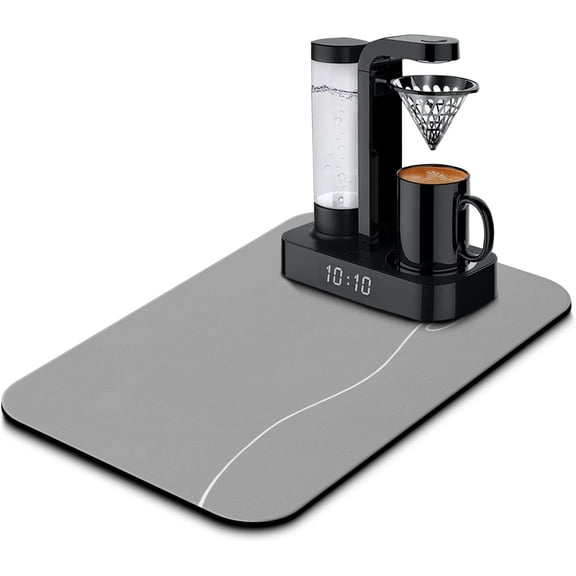 Coffee Bar Mat Rubber Dish Drying Mat For Kitchen Counter Coffee Mat for Home Bar Gift Kitchen Mat Coffee Bar Accessories Decorative Sunflower lemon Coffee Shop Dish Drying Pad