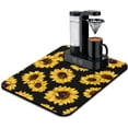 thumbnail image 1 of Coffee Bar Mat Rubber Dish Drying Mat For Kitchen Counter Coffee Mat for Home Bar Gift Kitchen Mat Coffee Bar Accessories Decorative Sunflower lemon Coffee Shop Dish Drying Pad 18" X 24", 1 of 6