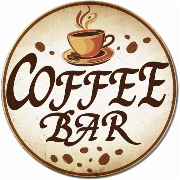 Coffee Bar Metal Signs Coffee Tin Sign Vintage Metal Tin Signs Kitchen Wall Plaque Decor