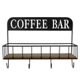 thumbnail image 1 of Coffee Bar Metal and Wood Wall Shelf, 1 of 1