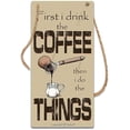 thumbnail image 1 of Coffee Bar Open Daily Cafe Decor Wood Hanging Plaque 5X10 Inch Coffee Signs Modern Bar Accessories Kitchen Home Pub Shop Coffee Station Farmhouse Decorative, 1 of 4