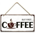 thumbnail image 1 of Coffee Bar Open Daily Cafe Decor Wood Hanging Plaque 5X10 Inch Coffee Signs Modern Bar Accessories Kitchen Home Pub Shop Coffee Station Farmhouse Decorative, 1 of 4