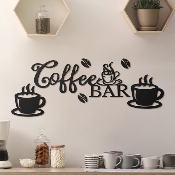 Coffee Bar Rustic Metal Sign Rustic Coffee Bar Hanging Wall Decor Coffee Signs for Coffee Bar Metal Coffee Wall Art for Coffee Bar Home Office Kitchen
