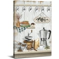 thumbnail image 1 of Coffee Bar Sign Canvas Wall Art Vintage Coffee Kitchen Wall Decor Coffee Time Sign Prints Poster Coffee Signs Painting for Coffee Station Family Dining Room Artwork Restaurant Home Decoration 12x16", 1 of 6