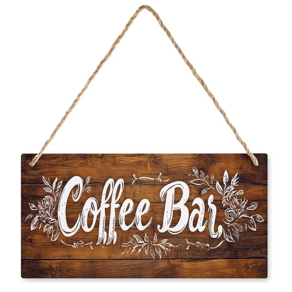 Coffee Bar Signs for Kitchen Retro Coffee Decor for Coffee Bar Rustic Wood Grain Coffee Station Decor Wall Plaques
