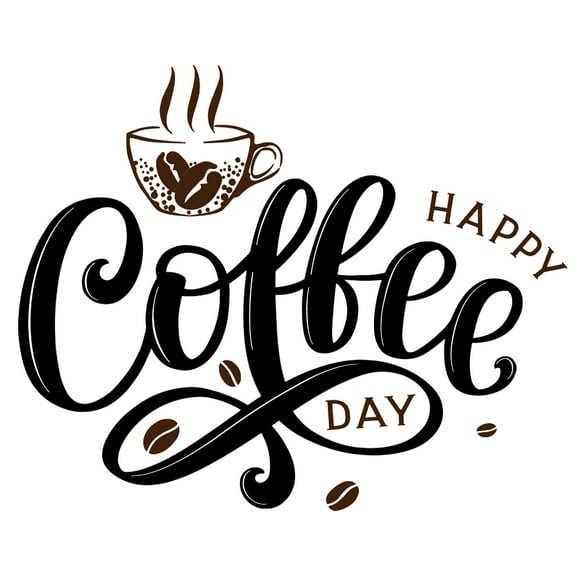 Coffee Bar Wall Decal Set Cup Pattern Sticker For Kitchen Glass Door Decoration
