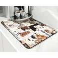 thumbnail image 1 of Coffee Bar mat Accessories for Countertop Absorbent Hide Stain Rubber Backed Dish Drying Mats for Kitchen Counter Draining Pad Decor Gift Fit Under Coffee Maker Coffee Pot Espresso Machine (20x12in), 1 of 6