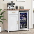 thumbnail image 1 of Coffee Bar with Mini Fridge Space, Mini Fridge Cabinet Stand for Dorm, Kitchen or Office, 1 of 9