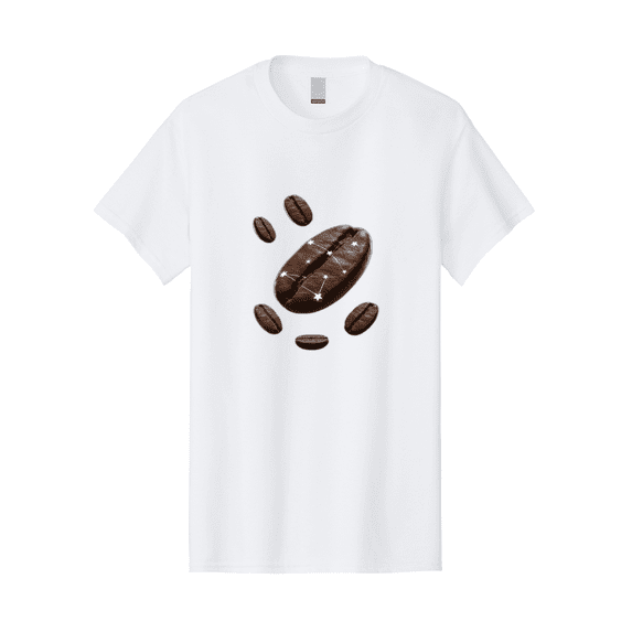 Coffee-Bean-Constellation Mens Graphic Tee, 100% Cotton, Casual Summer Wear