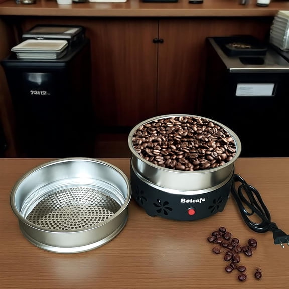 Coffee Bean Cooler Electronic Bean Cooling Machine with 304 Stainless Steel Mesh Two Layers 1.3lb Big Capacity Household Roasting (2 Layers)