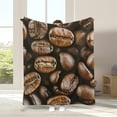 thumbnail image 1 of Coffee Bean  Flannel Throw Blanket, Country-Rustic Style, Machine Washable, All-Season Quilted, Tear &amp; Stain Resistant Multipurpose, 1 of 8