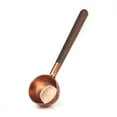thumbnail image 1 of Coffee Bean Measuring Spoon Solid Wood Copper Measuring Spoon, 1 of 6