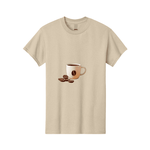 Coffee-Bean-Mug Mens Graphic Tee, 100% Cotton, Casual Summer Wear