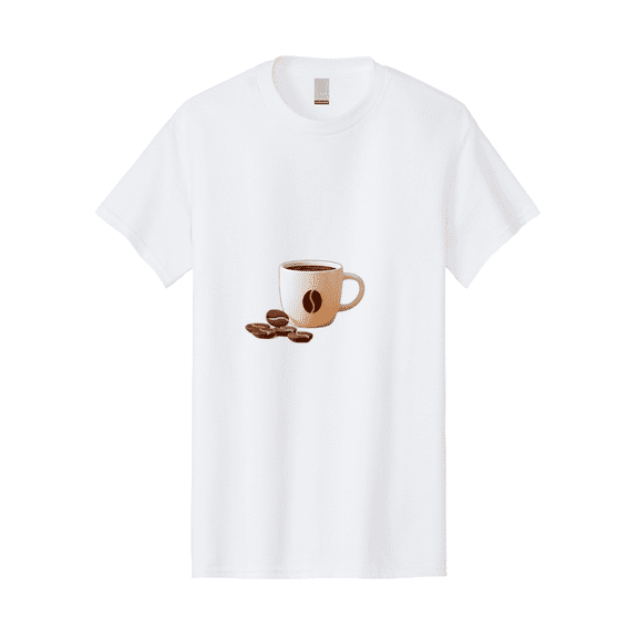 Coffee-Bean-Mug Mens Graphic Tee, 100% Cotton, Casual Summer Wear
