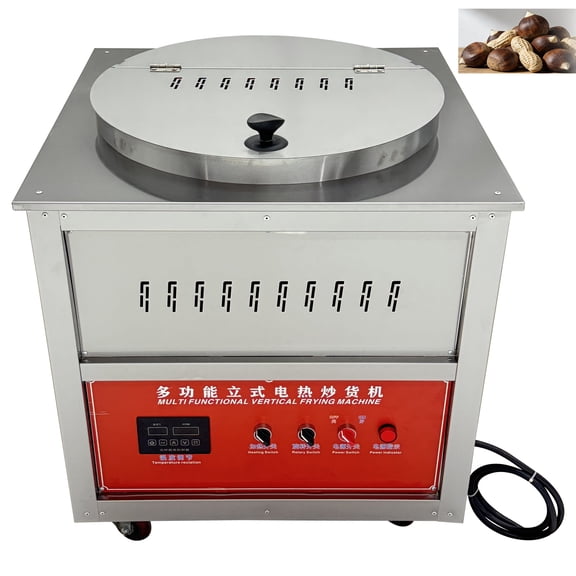 Coffee Bean Nut Roaster Cast Iron Pot Roasting Machine Vertical Full Automatic Commercial 220V