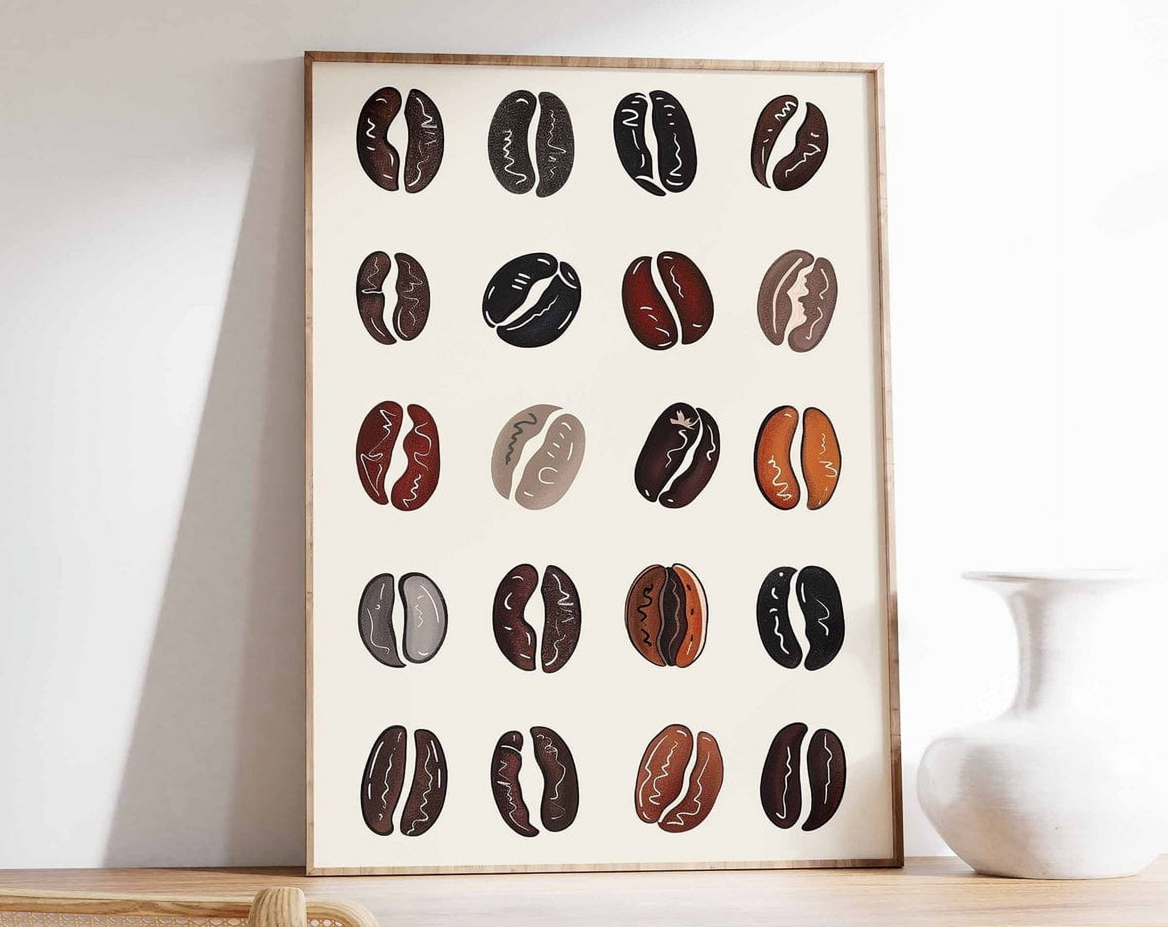 Coffee Bean Poster, Coffee Art, Coffee Poster, Kitchen Decor, Kitchen — free download