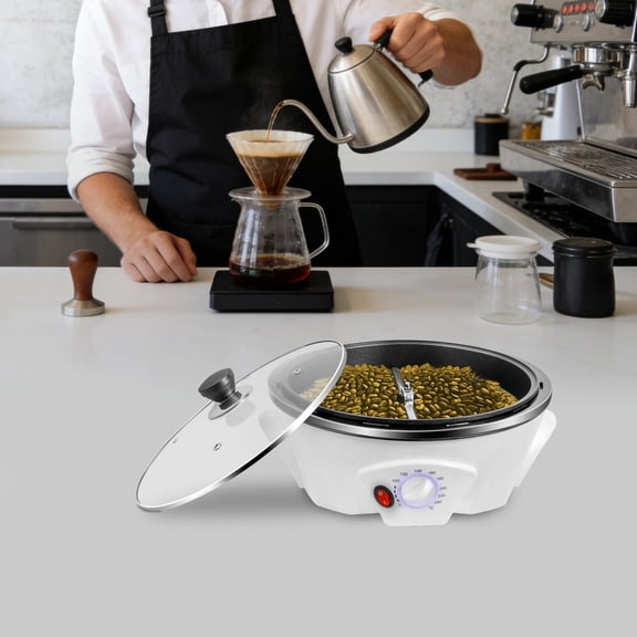 Coffee Bean Roaster, Coffee Roaster with Timer, Adjustable Temperature Home Coffee Bean Roaster 1.1 Lbs Coffee Roasting Tool for Peanuts, Soybeans, Beans