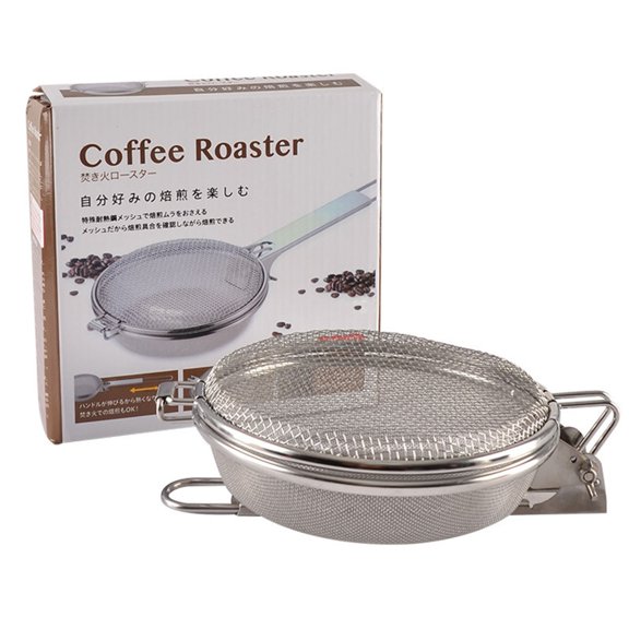 Coffee Bean Roaster Tool Coffee Roaster Mesh Pan Baking Stainless Steel Portable