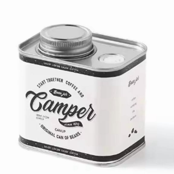 Coffee Bean Sealed Can Outdoor Camping Tin Box Food Grade Packaging Storage Fresh Breathing Tin Can White,1 * Coffee Bean Sealed Can,White