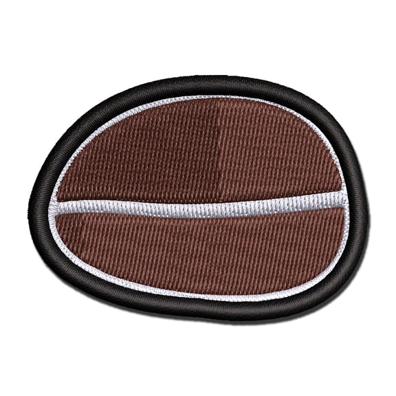 Coffee Bean Solid Applique Multi-Color Embroidered Hook & Loop Patch - 3 Inch Medium