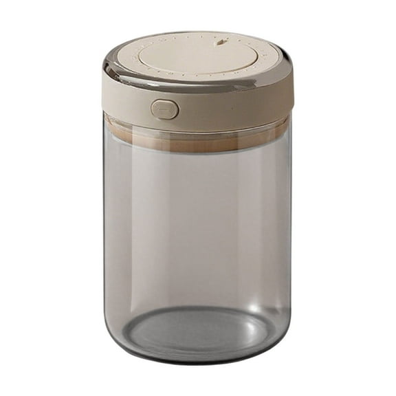 Coffee Bean Storage Container with One-way Valve Airtight Lid Date Tracker for Coffee and More Food Fresh and Storage, Clear Borosilicate Glass Coffee Canister