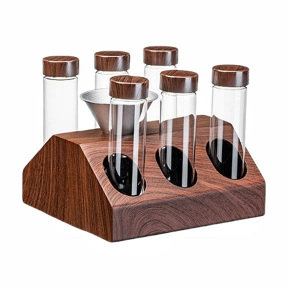 Coffee Bean Storage Rack Single Dose Containers Display Stand with Hopper