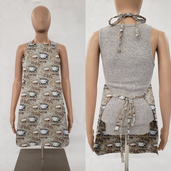 Coffee Beans Bib Apron by Penny's Needful Things