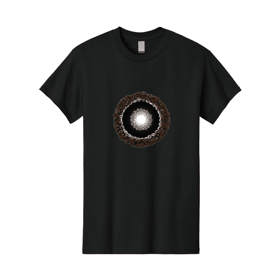 Coffee-Beans-Circle Mens Graphic Tee, 100% Cotton, Casual Summer Wear