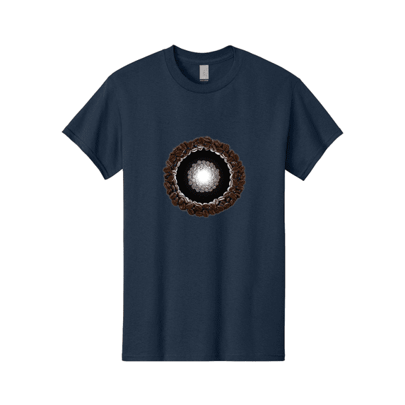 Coffee-Beans-Circle Mens Graphic Tee, 100% Cotton, Casual Summer Wear