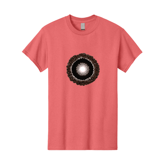 Coffee-Beans-Circle Mens Graphic Tee, 100% Cotton, Casual Summer Wear