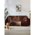 thumbnail image 1 of Coffee Beans Couch Cover Sofa Covers 3 Cushion Sectional Couch, Dark Brown Falling Cafe Bean Sacks Modern Washable Sofa Covers Slipcover Sectional Sofa Cover, Furniture Protector 71"x150", 1 of 9