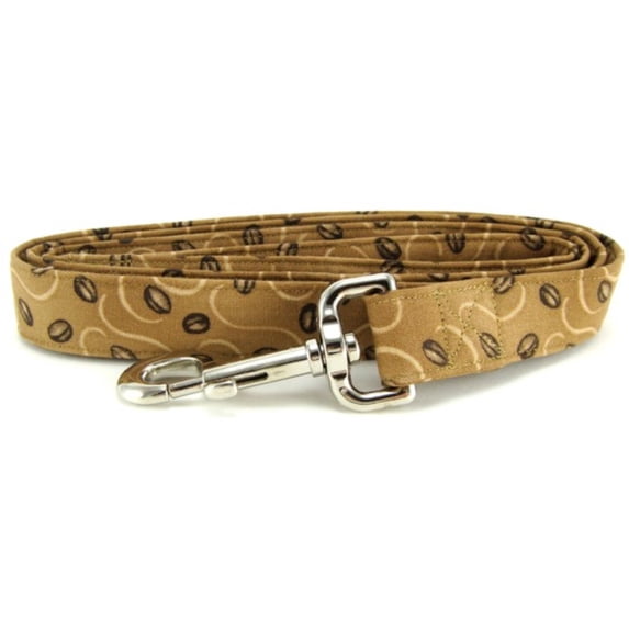 Coffee Beans & Cream Dog Leash - Size - Large