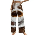 thumbnail image 1 of Coffee Beans Cup Pajama Pants Loose Pajamas Female Breathable Home Trousers Leisure Sleeping Pants Large Size, 1 of 6